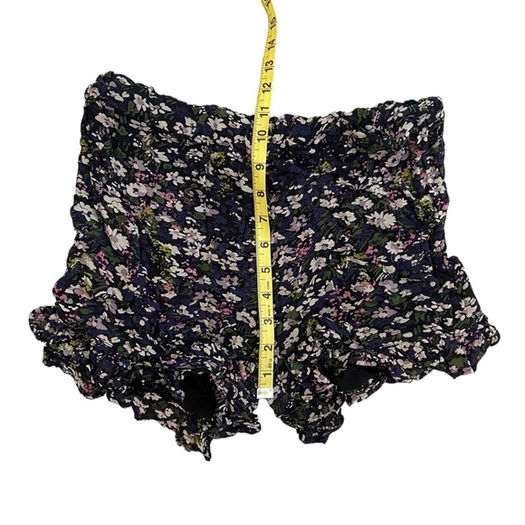 GANNI Georgette Floral Ruffle Shorts Size 34 Multicolor Cottagecore High Waisted - Picture 7 of 11